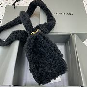 Balenciaga Furry Hourglass Small Handbag Black size 23x10x14 cm - 5