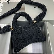 Balenciaga Furry Hourglass Small Handbag Black size 23x10x14 cm - 4