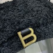 Balenciaga Furry Hourglass Small Handbag Black size 23x10x14 cm - 2