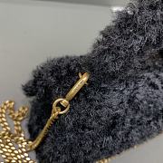 Balenciaga Furry Hourglass Mini Handbag With Chain Black size 11.5x14x4.5 cm - 3