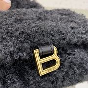 Balenciaga Furry Hourglass Mini Handbag With Chain Black size 11.5x14x4.5 cm - 2
