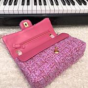Chanel Classic Pink Tweed & Fabric size 25cm - 4