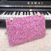 Chanel Classic Pink Tweed & Fabric size 25cm - 2