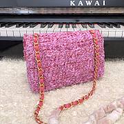 Chanel Classic Small Pink Tweed & Fabric size 20 cm - 3