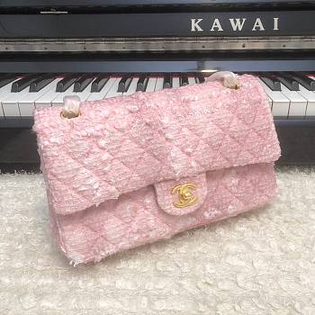 Chanel Classic Light Pink Woolen size 25 cm