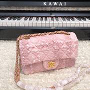 Chanel Classic Small Light Pink Woolen size 25 cm - 1