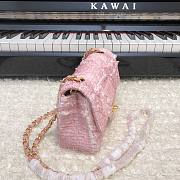 Chanel Classic Small Light Pink Woolen size 25 cm - 5