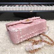 Chanel Classic Small Light Pink Woolen size 25 cm - 4