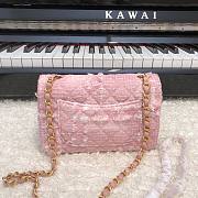 Chanel Classic Small Light Pink Woolen size 25 cm - 3