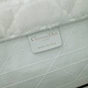Dior Large Book Tote White Cannage Wool Embroidered size 41.5 cm - 2