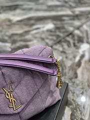 YSL Loulou Puffer Medium Denim Lilac 577475 size 35x23x13.5 cm  - 3