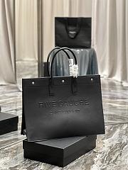 YSL Rive Gauche Large Tote Black Smooth Leather size 48x36x16 cm - 4
