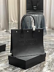 YSL Rive Gauche Small Tote Black Smooth Leather size 39×31×18 cm - 3