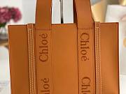 Chloe Medium Woody Tote Bag Brown Smooth Leather size 37x26x12 cm - 2