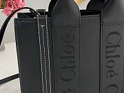 Chloe Small Woody Tote Bag Black Smooth Leather size 26x20x8 cm - 4