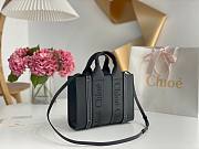 Chloe Small Woody Tote Bag Black Smooth Leather size 26x20x8 cm - 3