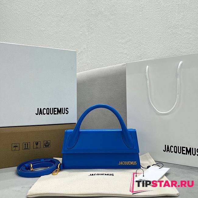 Jacquemus Le Chiquito Long Handbag Blue size 21x10x6 cm - 1