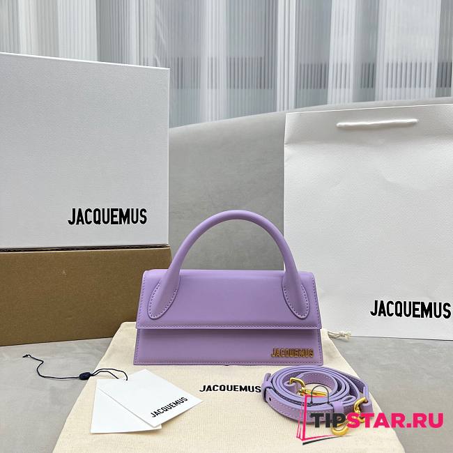 Jacquemus Le Chiquito Long Handbag Purple size 21x10x6 cm - 1