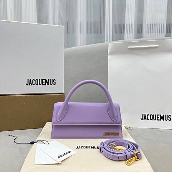 Jacquemus Le Chiquito Long Handbag Purple size 21x10x6 cm