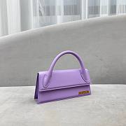 Jacquemus Le Chiquito Long Handbag Purple size 21x10x6 cm - 4
