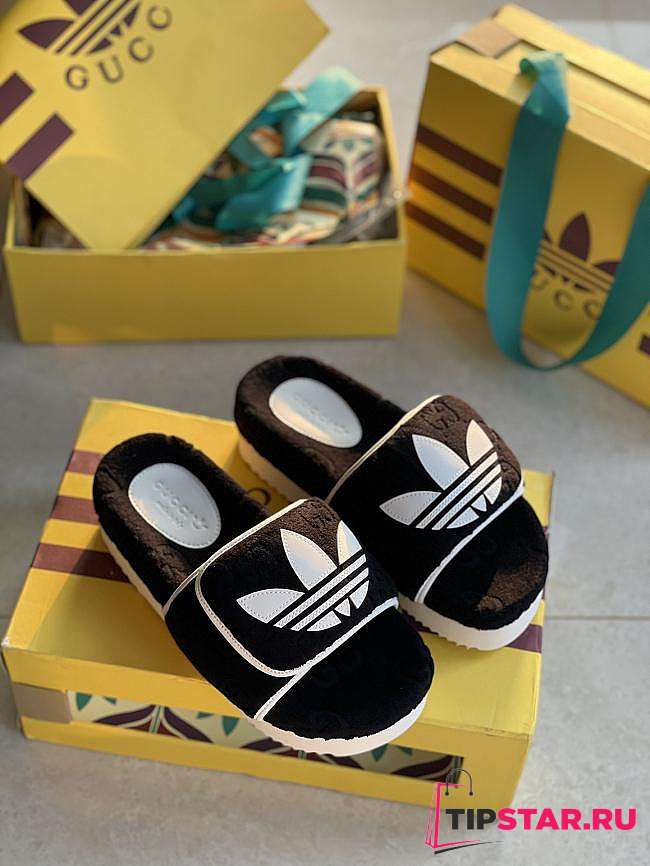 Adidas x Gucci Women's GG Platform Sandal Black - 1