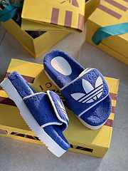 Adidas x Gucci Women's GG Platform Sandal Blue - 2