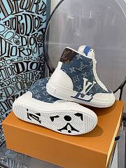 LV Charlie Sneaker Boot Blue Denim - 2