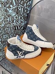 LV Charlie Sneaker Boot Blue Denim - 6