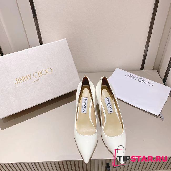 Jimmy Choo High Heels White Patent Leather - 1