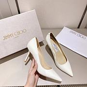 Jimmy Choo High Heels White Patent Leather - 6