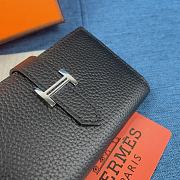 Hermes Bearn Compact Wallet Black 10x12 cm - 5