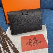 Hermes Bearn Compact Wallet Black 10x12 cm - 4