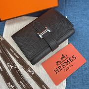 Hermes Bearn Compact Wallet Black 10x12 cm - 2