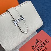 Hermes Bearn Compact Wallet White 10x12 cm - 5