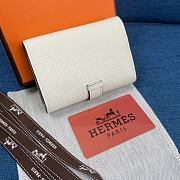 Hermes Bearn Compact Wallet White 10x12 cm - 2