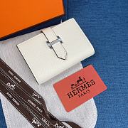 Hermes Bearn Compact Wallet White 10x12 cm - 3