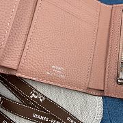 Hermes Bearn Compact Wallet Light Pink 10x12 cm - 6