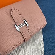Hermes Bearn Compact Wallet Light Pink 10x12 cm - 5