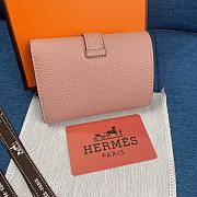 Hermes Bearn Compact Wallet Light Pink 10x12 cm - 3