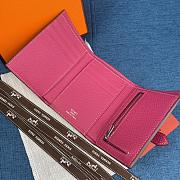 Hermes Bearn Compact Wallet Pink 10x12 cm - 6