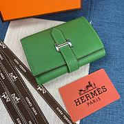 Hermes Bearn Compact Wallet Green 10x12 cm - 2