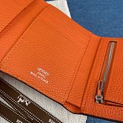 Hermes Bearn Compact Wallet Orange 10x12 cm - 4