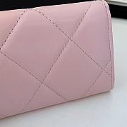 CHANEL 19 Flap Card Holder Light Pink size 11x9 cm - 3