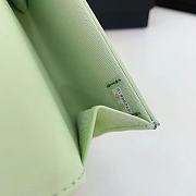 CHANEL 19 Flap Card Holder Light Green size 11x9 cm - 5