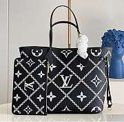 Louis Vuitton Neverfull Handbag Black M46040 Size 31 x 28 x 14 cm - 1
