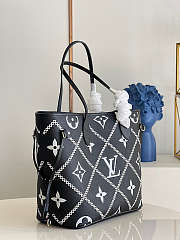 Louis Vuitton Neverfull Handbag Black M46040 Size 31 x 28 x 14 cm - 3