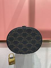 CELINE | Vanity case in triomphe canvas and calfskin size 10 x 15 x 11,5 cm - 2