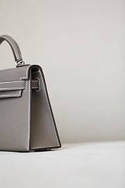 Hermès Kelly Sellier Mini II Epsom Etoupe M-KL190220 size 19 x 6 x 12cm - 2