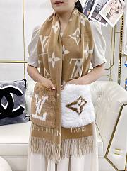 LOUIS VUITTON COLD REYKJAVIK SCARF BEIGE 006 SIZE 190 x 46 cm - 5