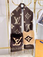 LOUIS VUITTON COLD REYKJAVIK SCARF BROWN 007 SIZE 190 x 46 cm - 1